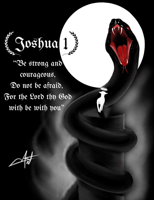 Joshua 1 8.5 x 11 Framed Print